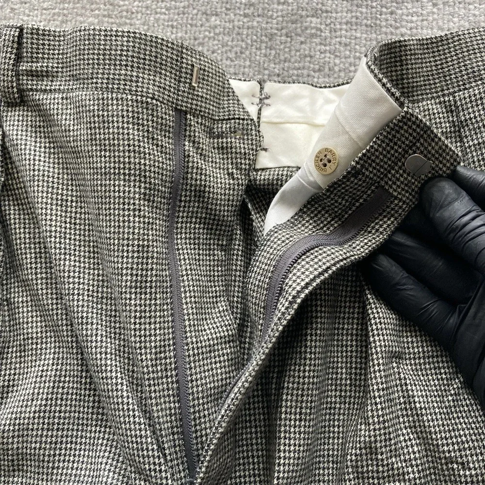 VTG‎ Barry Bricken Pleated Houndstooth Men's Trousers Pants. Amazing Condition.